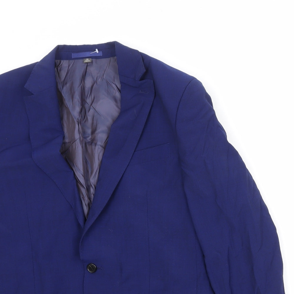 Marks and Spencer Mens Blue Polyester Jacket Suit Jacket Size 40 Regular