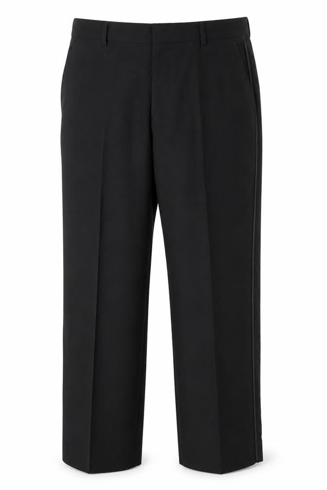 Marks & Spencer Mens Black Polyester Dress Pants Trousers Size 34 in Regular Zip