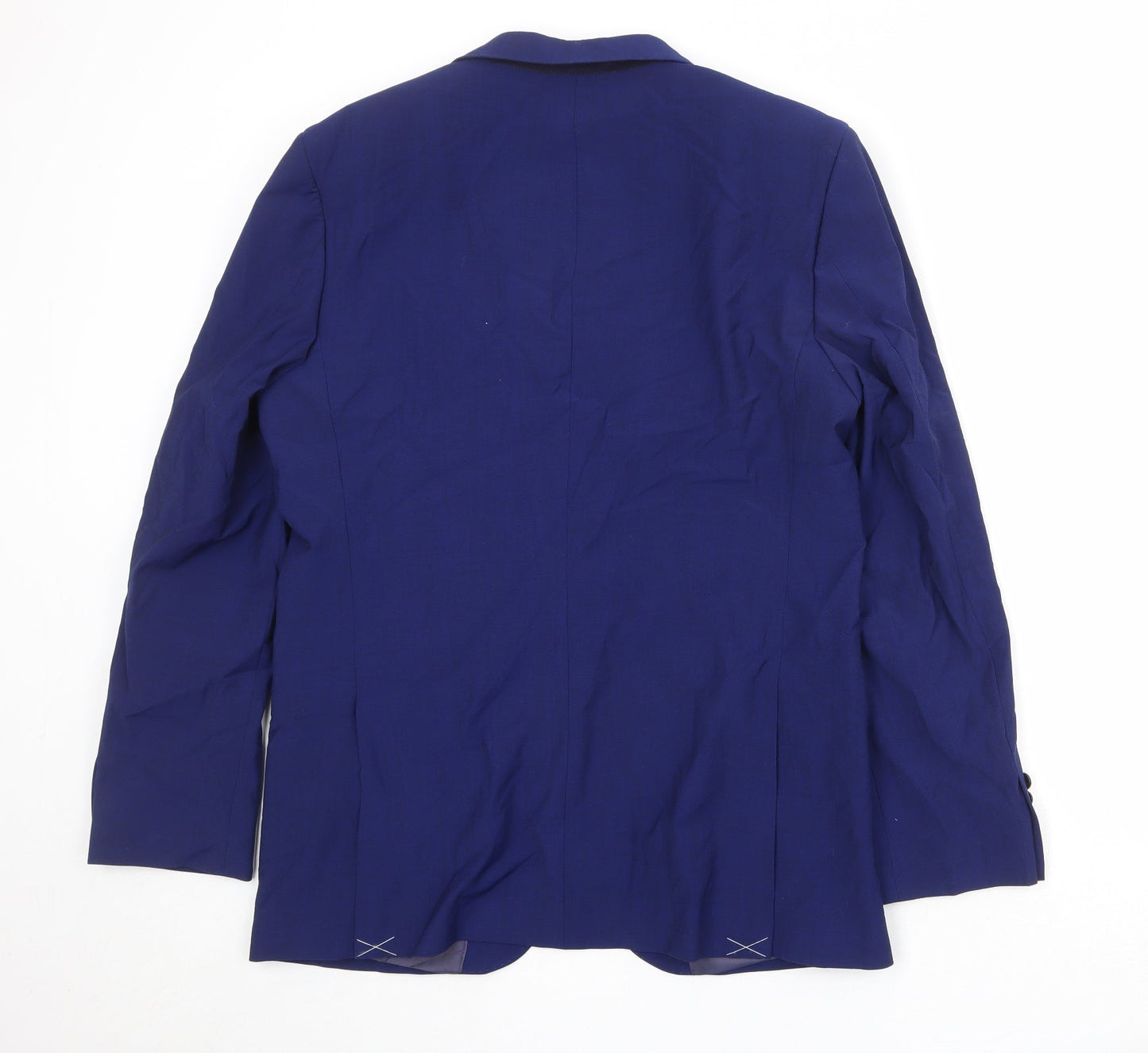 Marks and Spencer Mens Blue Polyester Jacket Suit Jacket Size 40 Regular