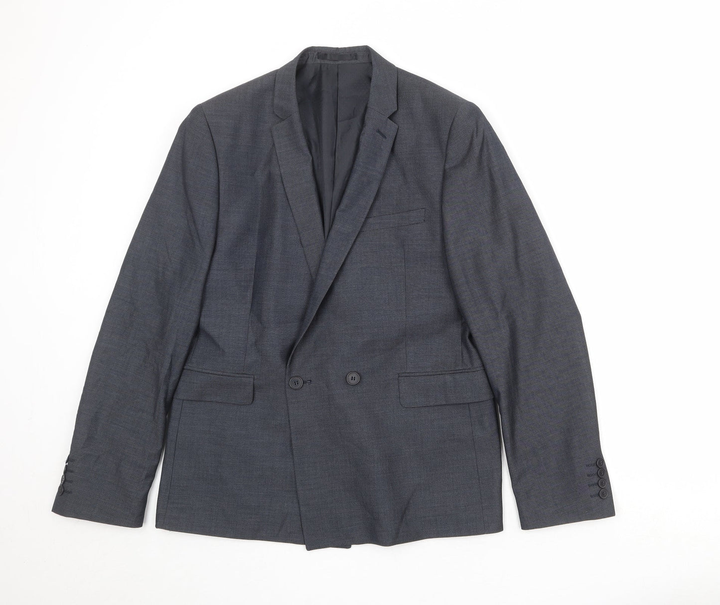 New Look Mens Grey Polyester Jacket Suit Jacket Size 40 Regular