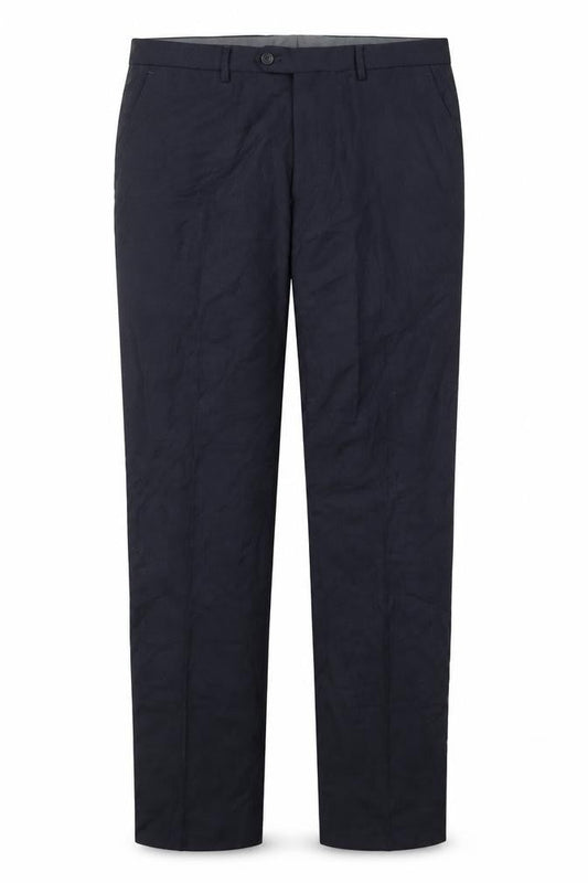 Next Mens Blue Wool Dress Pants Trousers Size 36 in Regular Zip - Side Stripe Detail