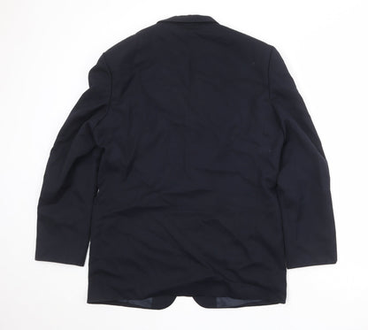 Charlton Grey Mens Black Polyester Jacket Suit Jacket Size 40 Regular