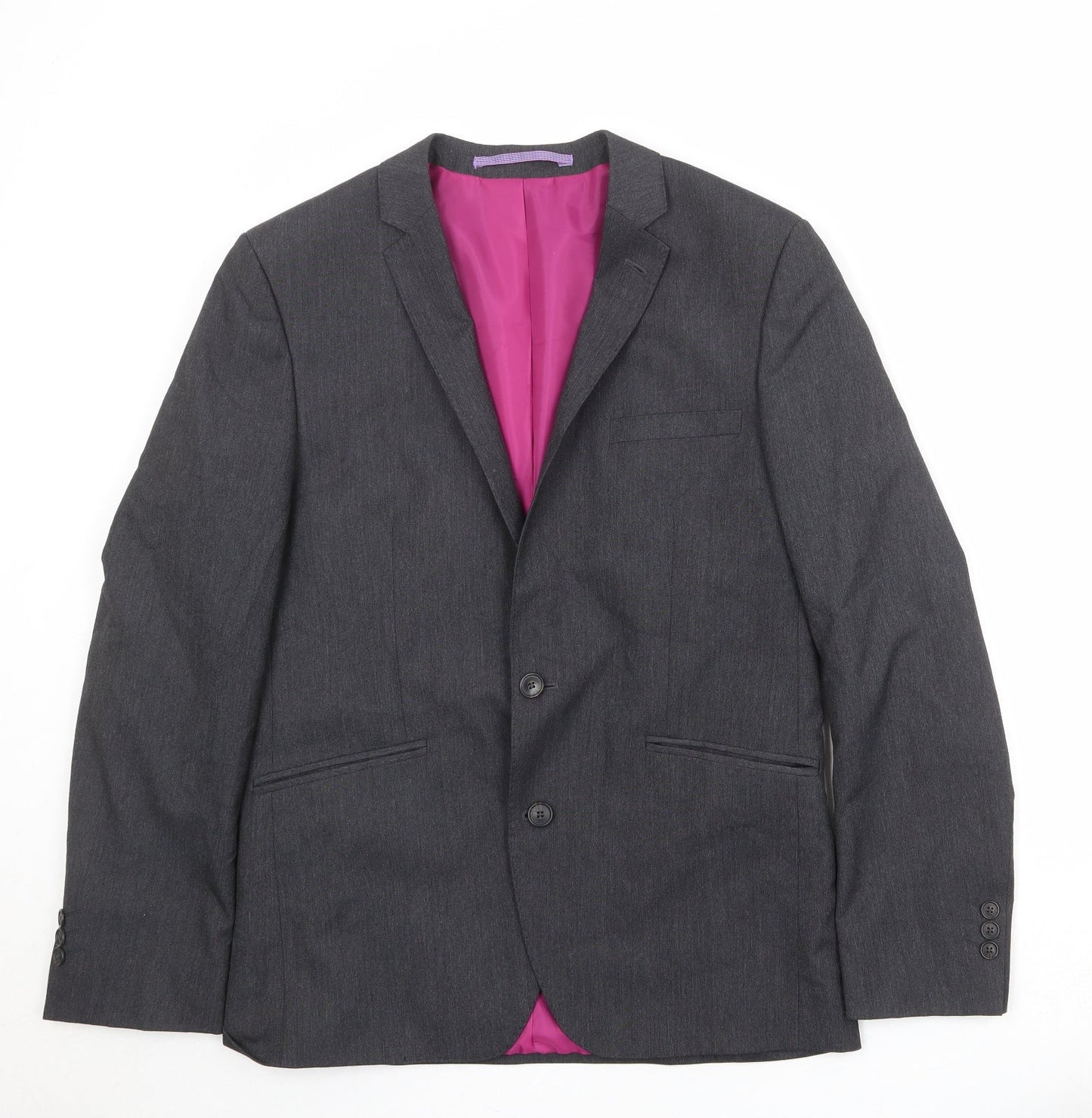 Marks and Spencer Mens Grey Polyester Jacket Suit Jacket Size 40 Regular