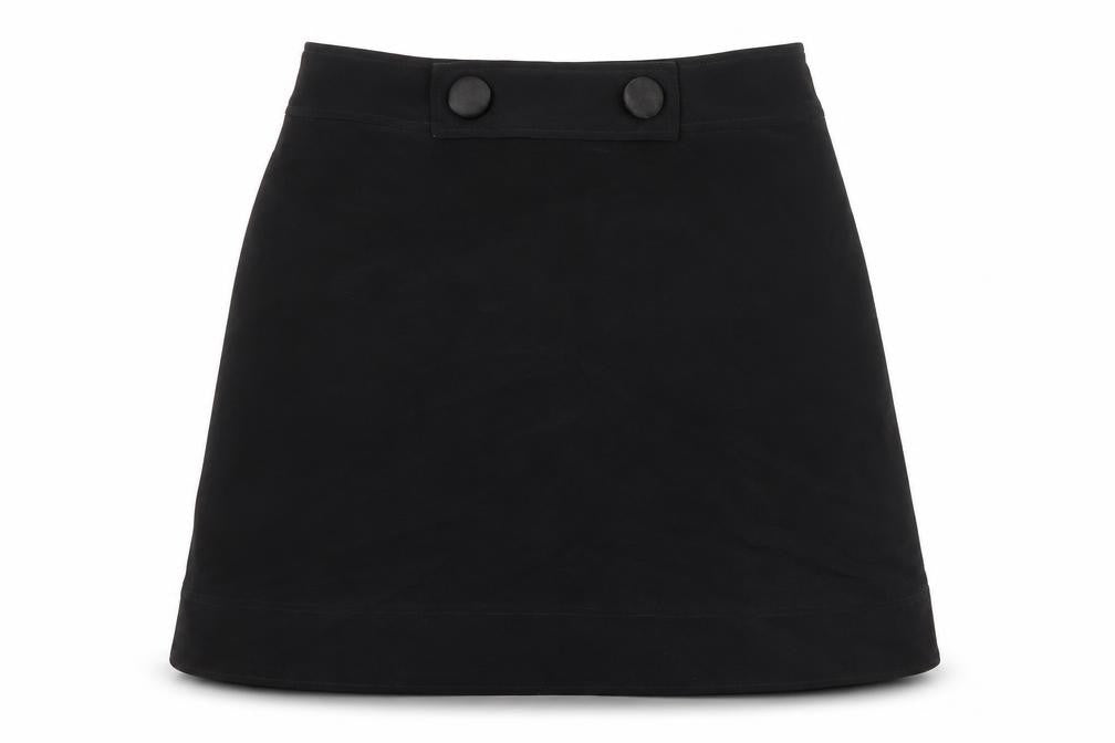 Kem Scott Womens Black Polyester A-Line Skirt Size 28 in Zip