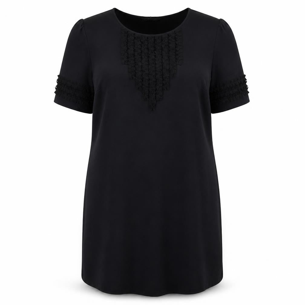 Autograph Womens Black Polyester A-Line Size 14 Round Neck Zip