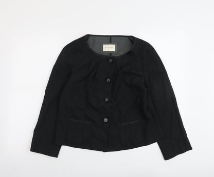 Minuet Womens Grey Jacket Size 10 Button