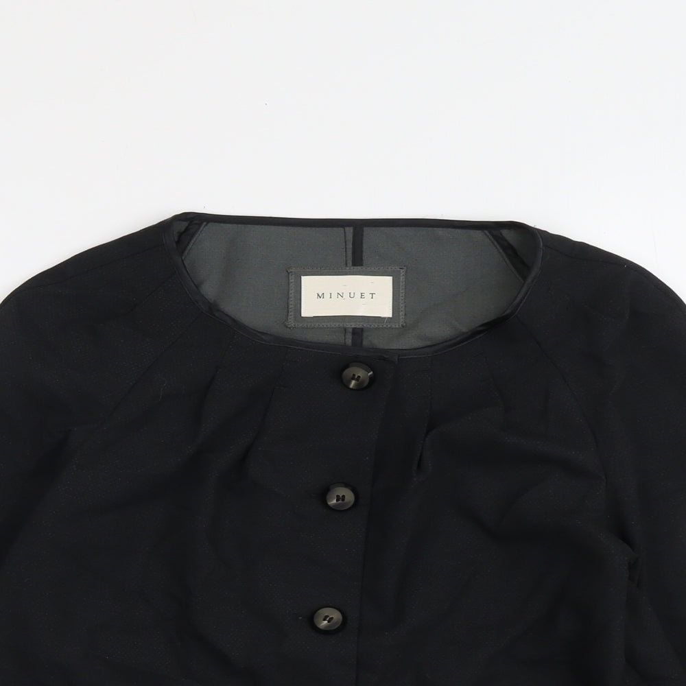Minuet Womens Grey Jacket Size 10 Button