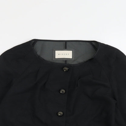 Minuet Womens Grey Jacket Size 10 Button