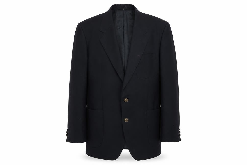 Varteks Mens Blue Polyester Jacket Suit Jacket Size 44 Regular
