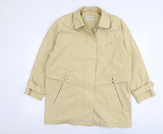 Compliments Womens Beige Jacket Size 16 Zip