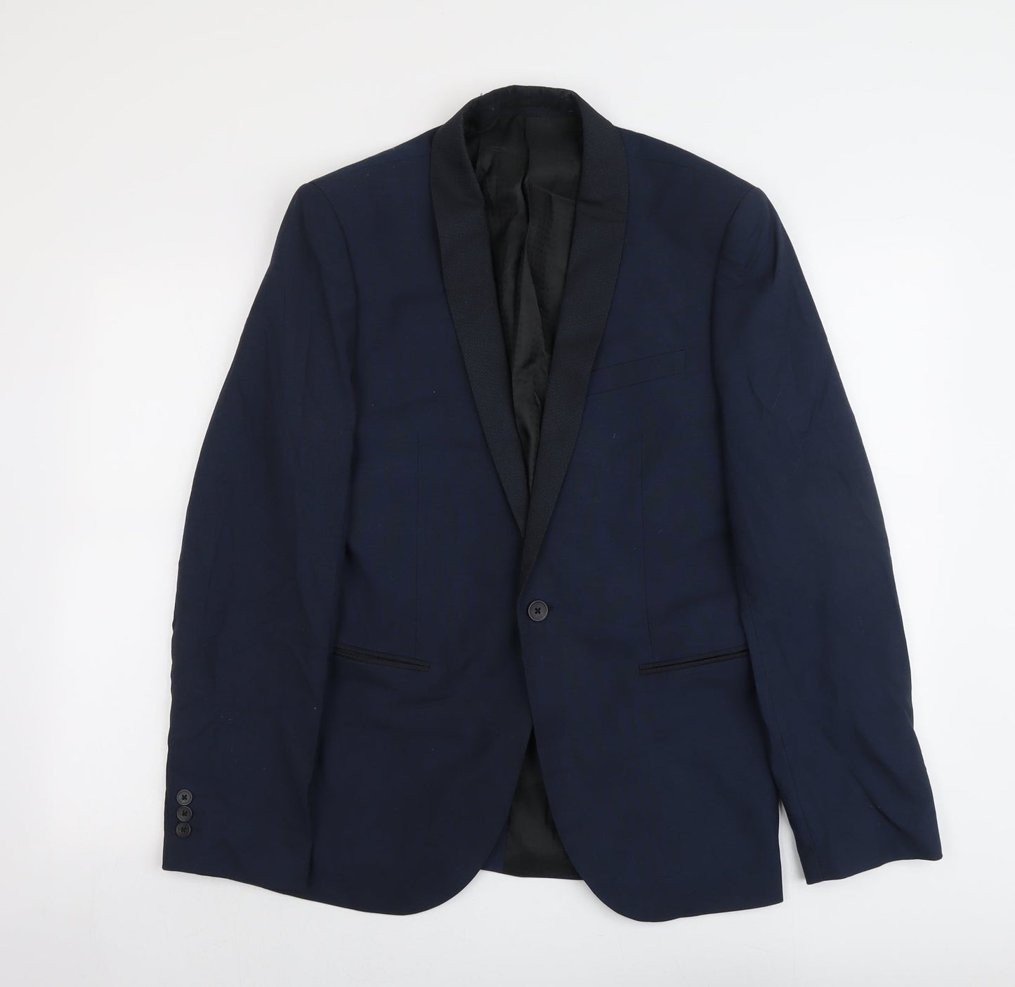 NEXT Mens Blue Polyester Jacket Suit Jacket Size 40 Regular