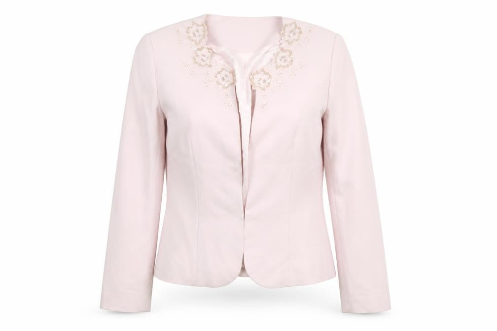 Medici Womens Pink Jacket Blazer Size 10 Hook & Eye