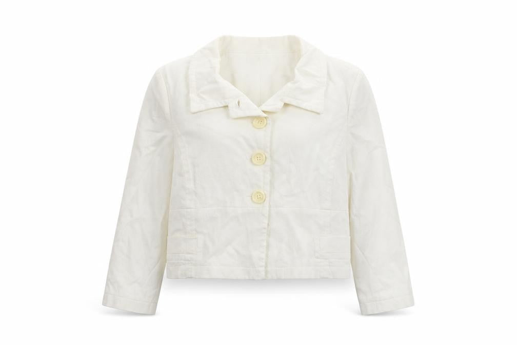 Todays Woman Womens Ivory Jacket Blazer Size 16 Button