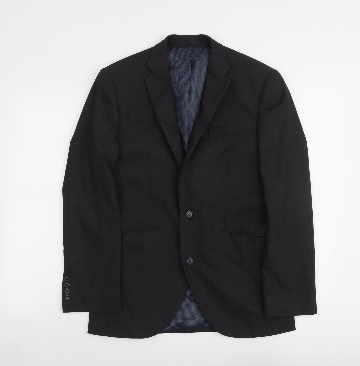 Brook Taverner Mens Grey Polyester Jacket Suit Jacket Size 38 Regular