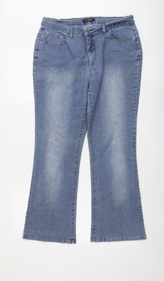 NL Jeans Womens Blue Cotton Bootcut Jeans Size 30 in L28 in Regular Button