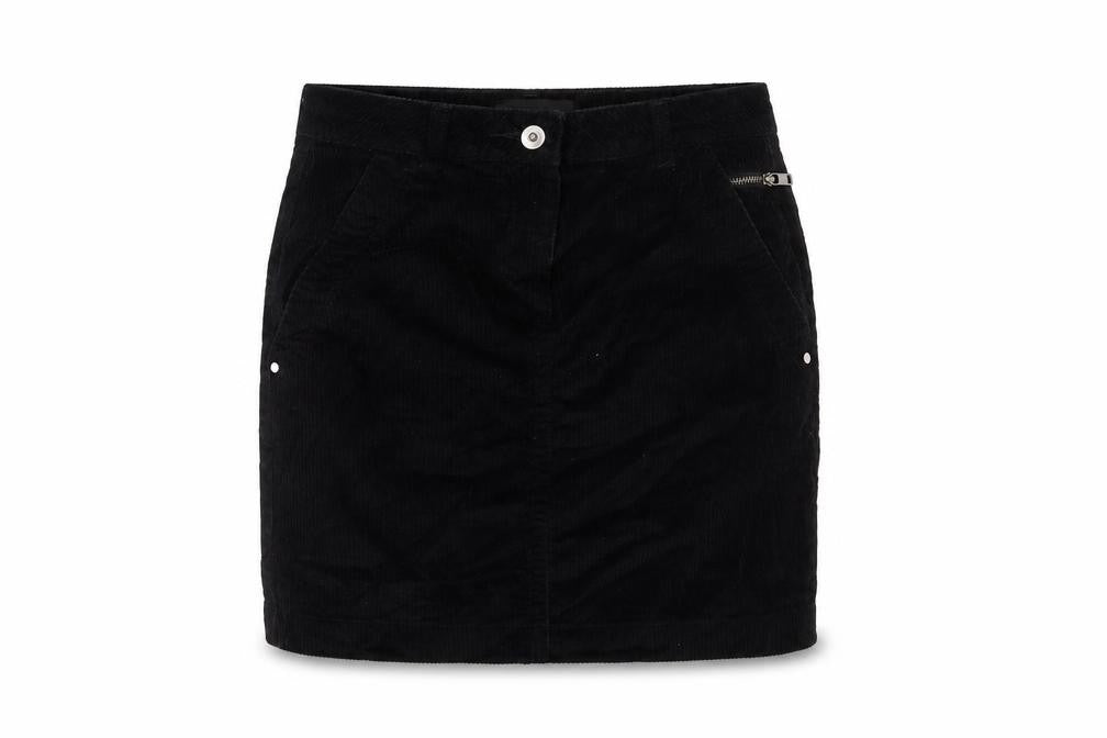 NEXT Womens Black Cotton A-Line Skirt Size 6 Button