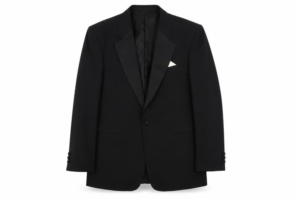 Greenwoods Mens Black Polyester Jacket Suit Jacket Size 38 Regular