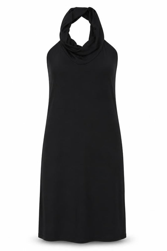 New Look Womens Black Polyester Shift Size 8 Halter Pullover