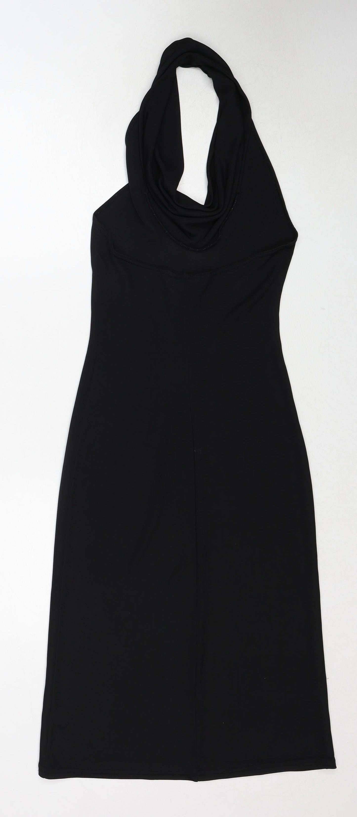 New Look Womens Black Polyester Shift Size 8 Halter Pullover