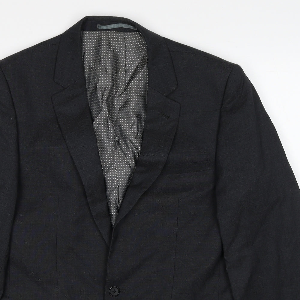 NEXT Mens Grey Wool Jacket Suit Jacket Size 38 Regular
