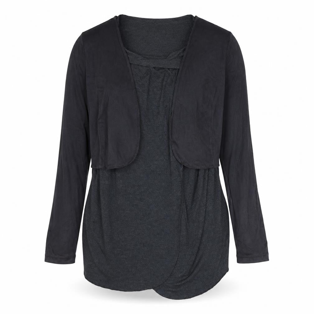 Betty Barclay Womens Grey Jacket Size 14 - Layered Top