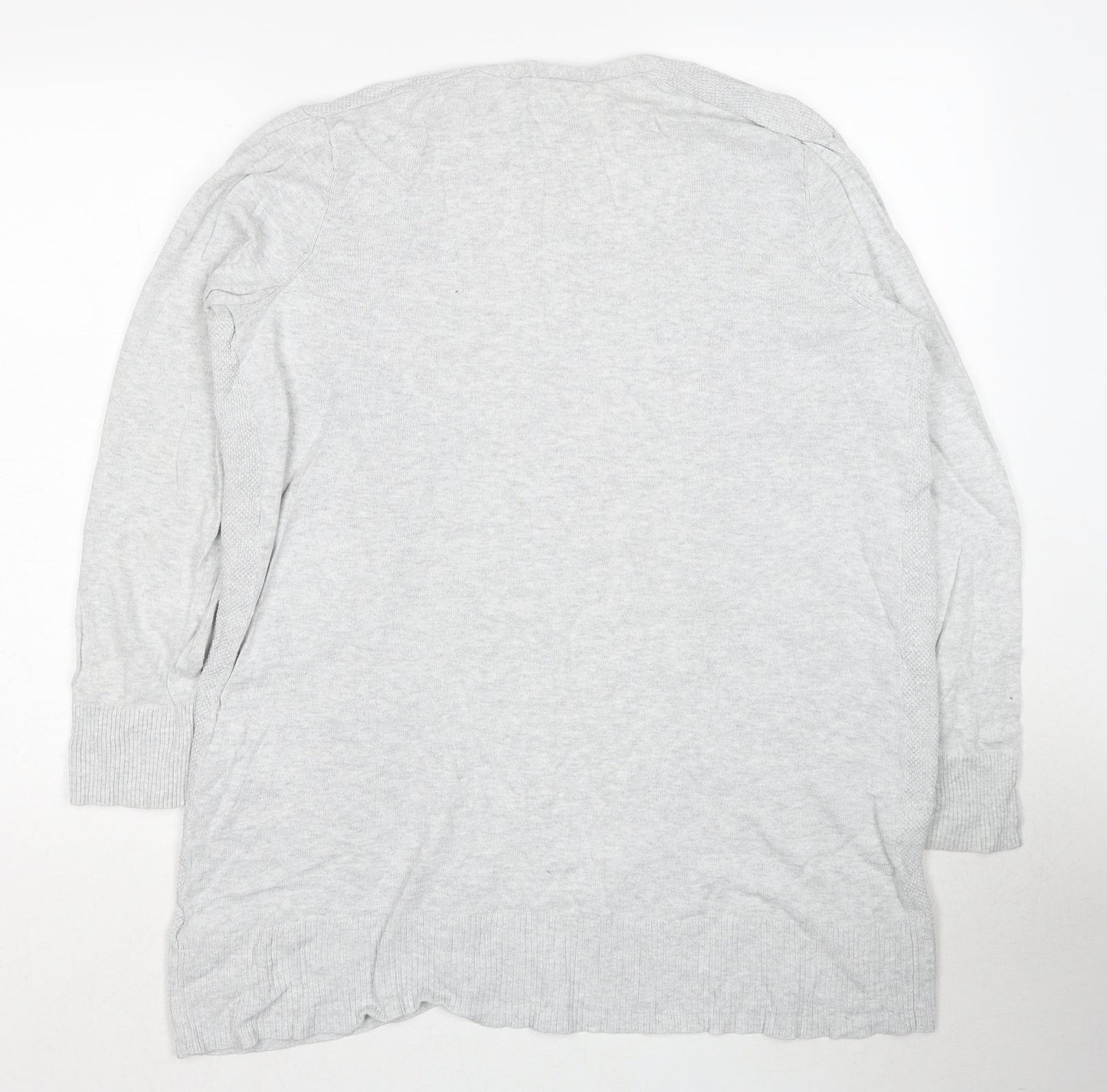 Gap Womens Grey V-Neck Cotton Cardigan Jumper Size M