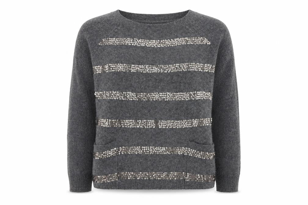 NEXT Womens Grey Round Neck Viscose Pullover Jumper Size 10