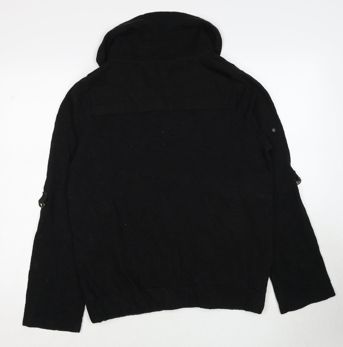 Next Womens Black Cotton Jacket Size 14 Zip