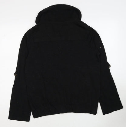 Next Womens Black Cotton Jacket Size 14 Zip