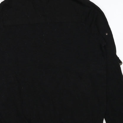 Next Womens Black Cotton Jacket Size 14 Zip
