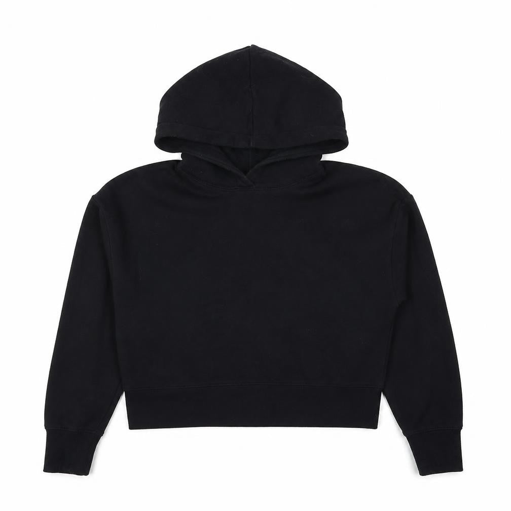 Zara Womens Black Cotton Pullover Hoodie Size S Pullover