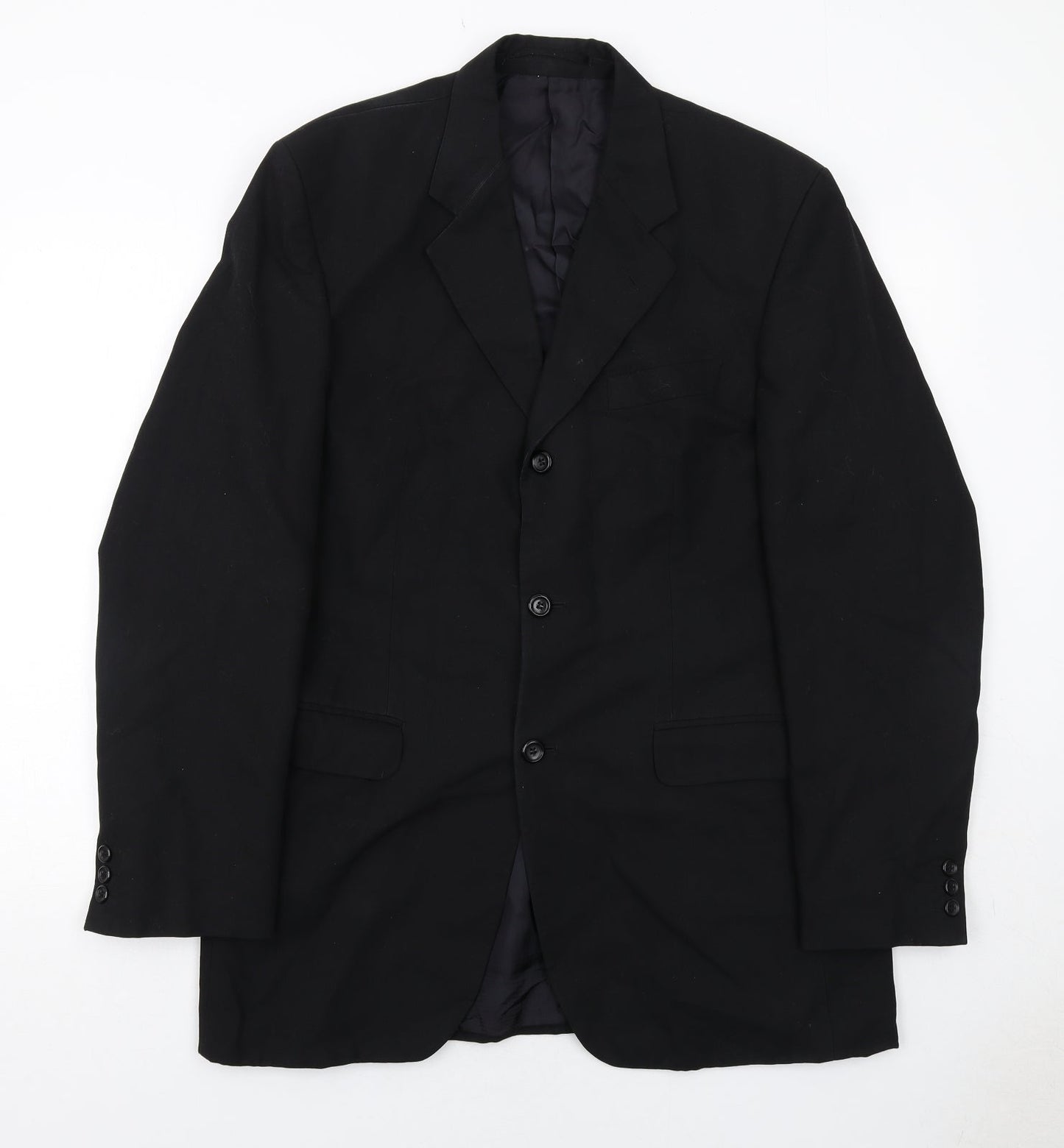Jonathan Adams Mens Black Polyester Jacket Suit Jacket Size 40 Regular