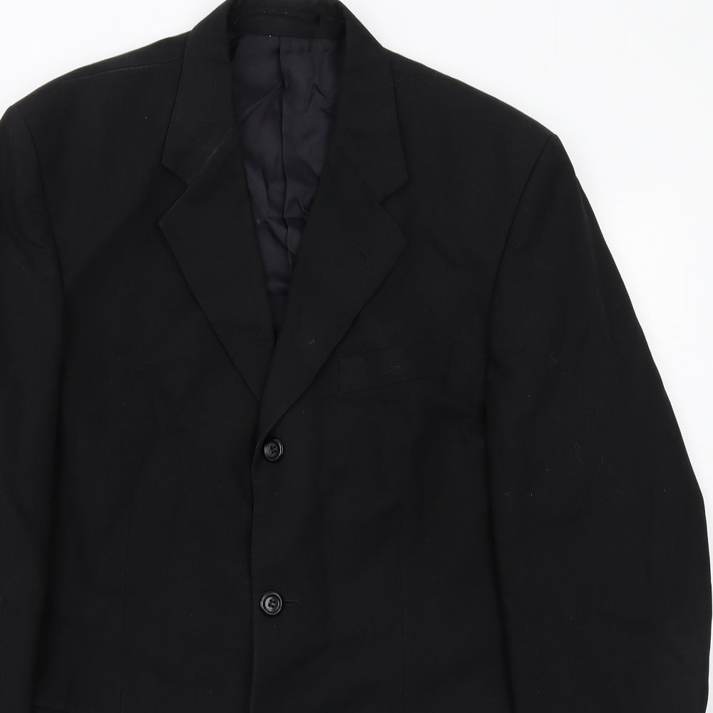 Jonathan Adams Mens Black Polyester Jacket Suit Jacket Size 40 Regular