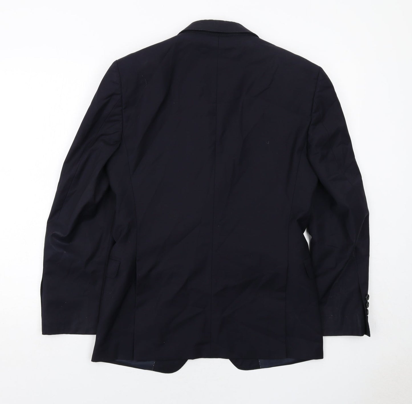 Blazer Mens Blue Polyester Jacket Suit Jacket Size 38 Regular