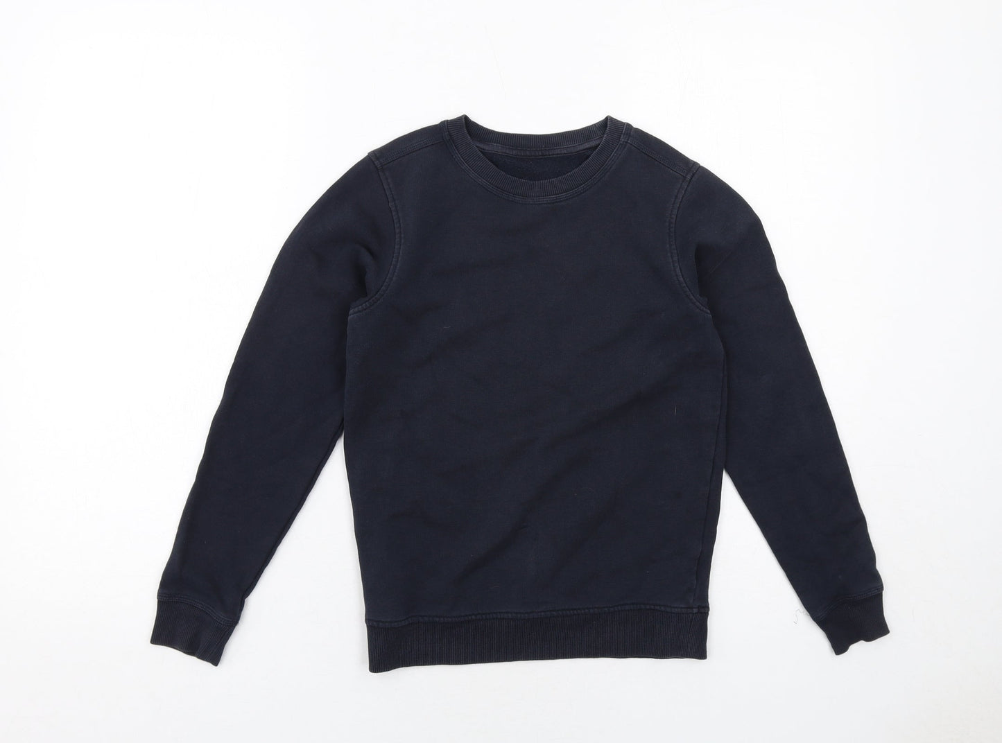 Marks and Spencer Boys Blue Cotton Pullover Sweatshirt Size 9-10 Years Pullover