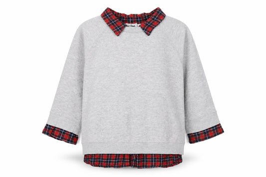 Metropolitan Womens Grey Cotton Pullover Sweatshirt Size L Pullover - Shirt Insert