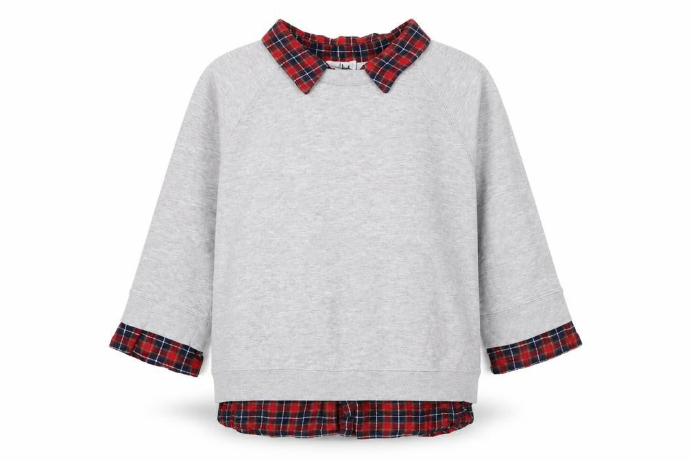 Metropolitan Womens Grey Cotton Pullover Sweatshirt Size L Pullover - Shirt Insert