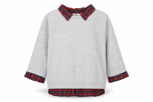 Metropolitan Womens Grey Cotton Pullover Sweatshirt Size L Pullover - Shirt Insert