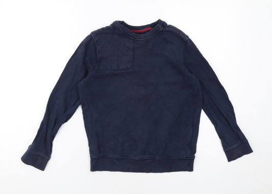 Marks and Spencer Boys Blue Cotton Pullover Sweatshirt Size 9-10 Years Pullover