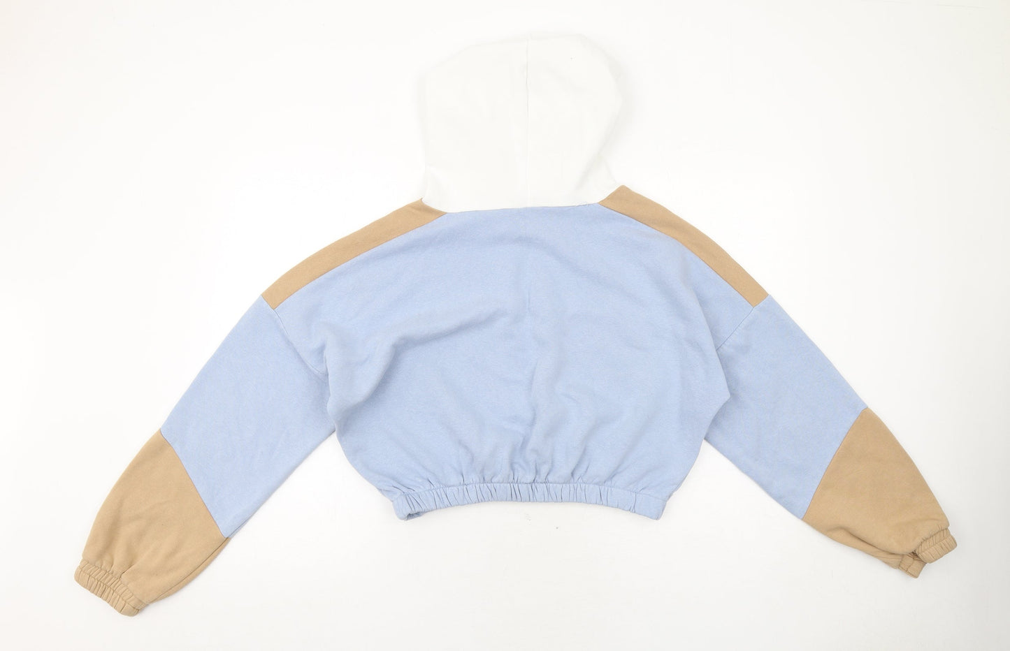 Select Womens Multicoloured Colourblock Cotton Pullover Hoodie Size L Pullover - Happiness