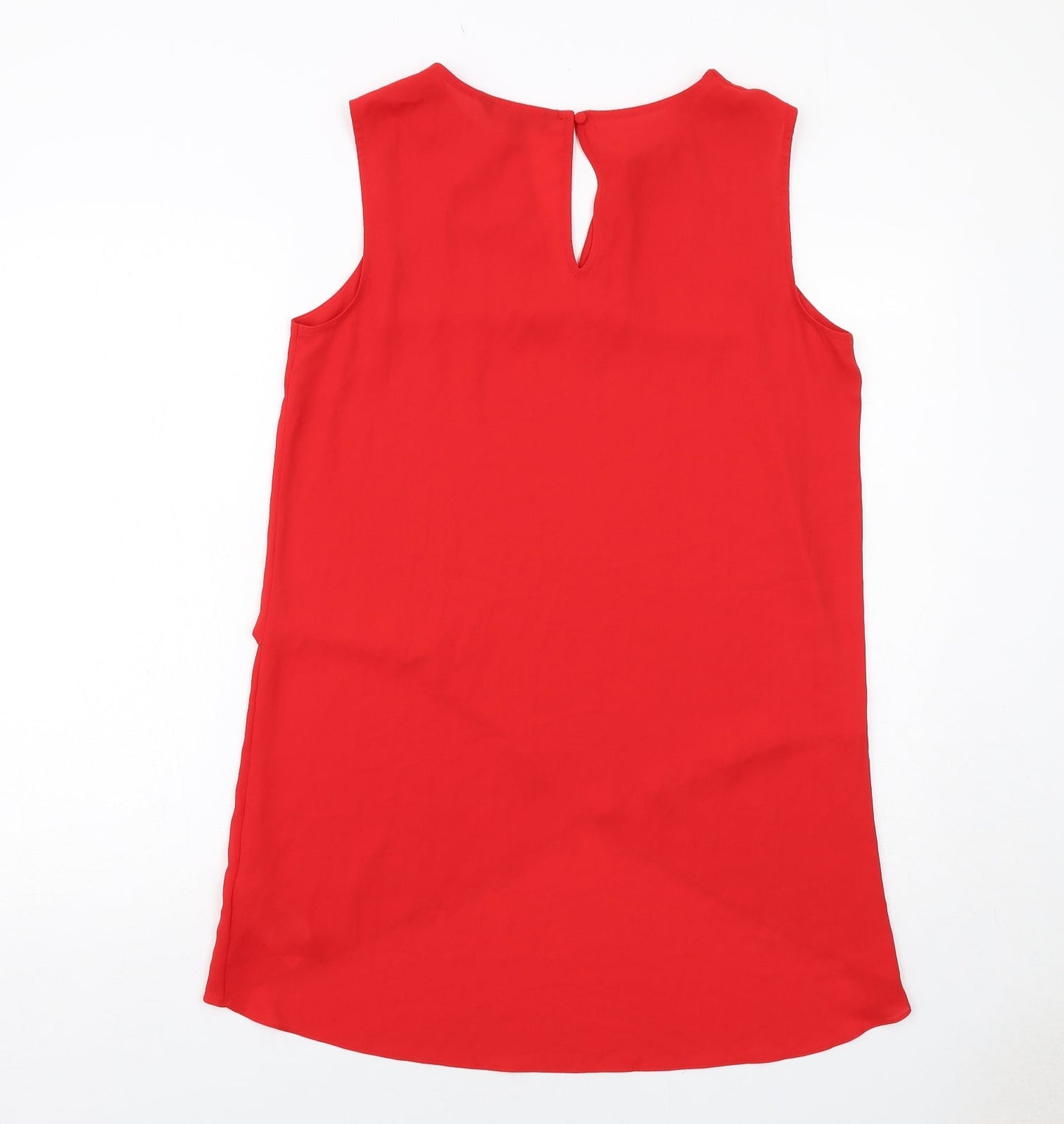 Julien Macdonald Womens Red Polyester Basic Blouse Size 12 V-Neck