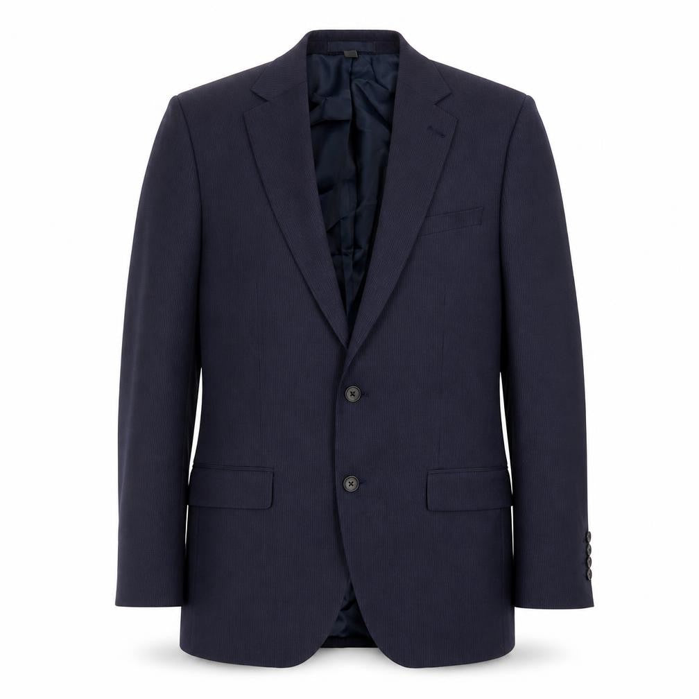 Marks & Spencer Mens Blue Striped Polyester Jacket Suit Jacket Size 38 Regular