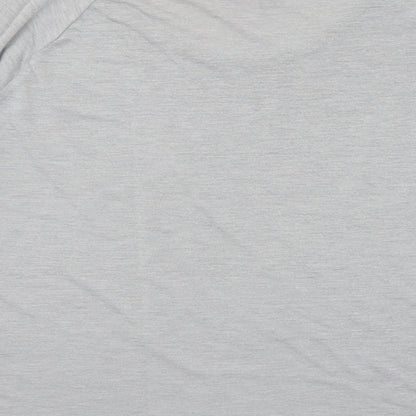 Next Womens Grey Polyester Basic T-Shirt Size 10 Round Neck