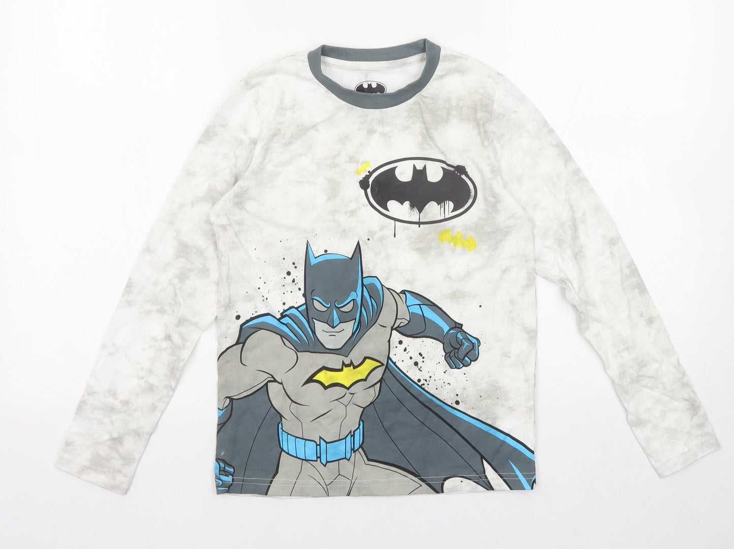 Batman Boys Multicoloured Cotton Basic T-Shirt Size 9-10 Years Round Neck Pullover