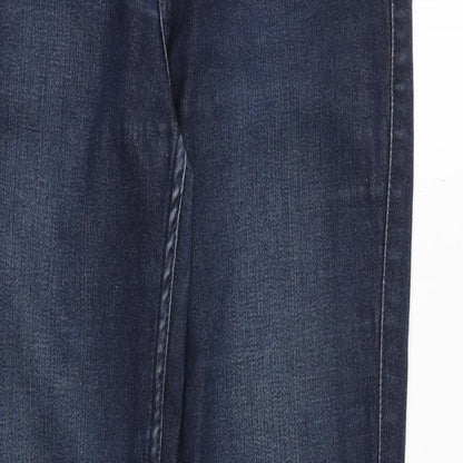 Lee Womens Blue Polyester Skinny Jeans Size 30 in Regular Zip