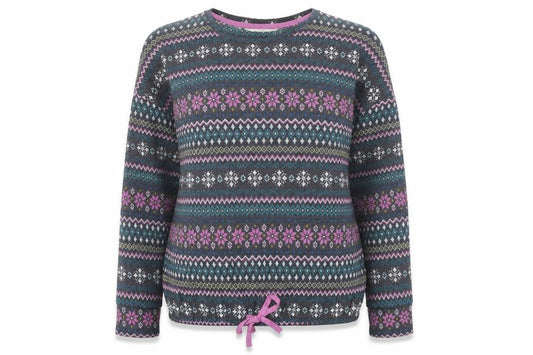 Marks and Spencer Womens Multicoloured Fair Isle Polyester Pullover Sweatshirt Size M Pullover