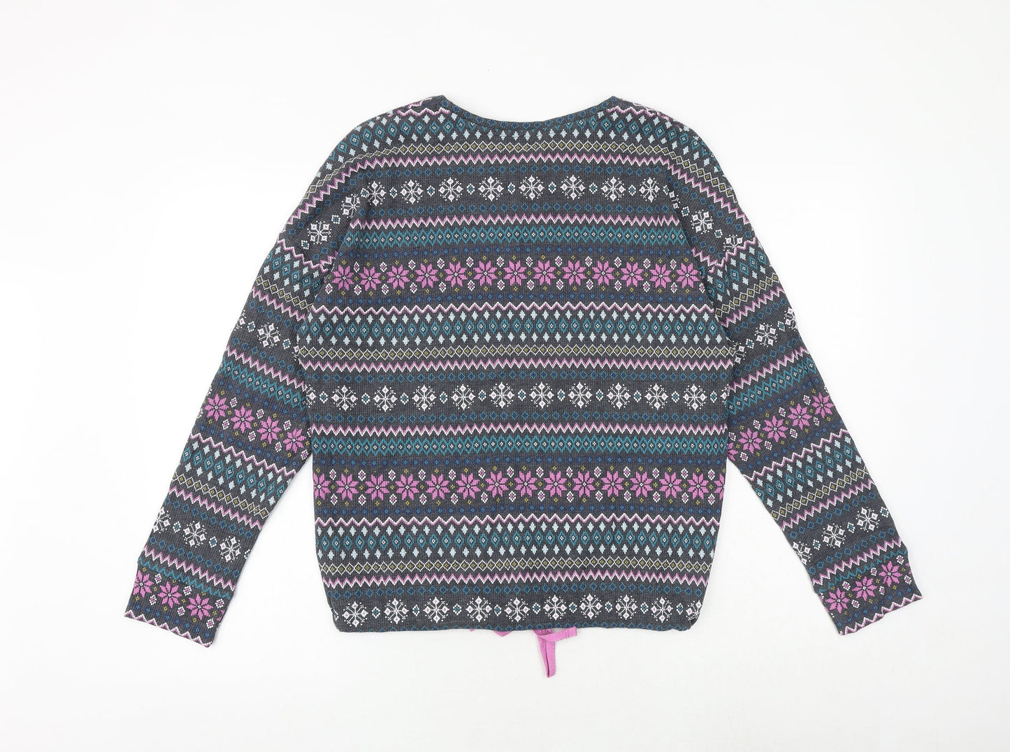 Marks and Spencer Womens Multicoloured Fair Isle Polyester Pullover Sweatshirt Size M Pullover