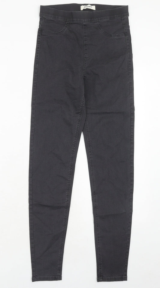 Marks and Spencer Womens Grey Cotton Skinny Jeans Size 6 Regular