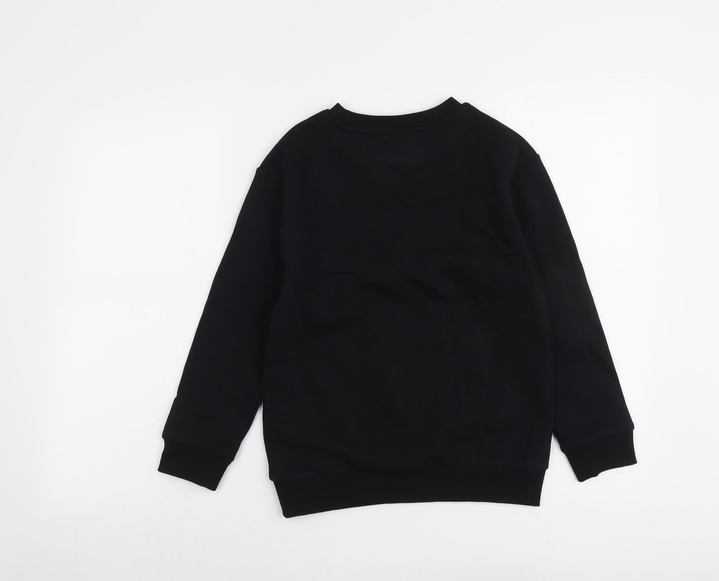 Marks and Spencer Boys Black Cotton Pullover Sweatshirt Size 9-10 Years Pullover - Stranger Things