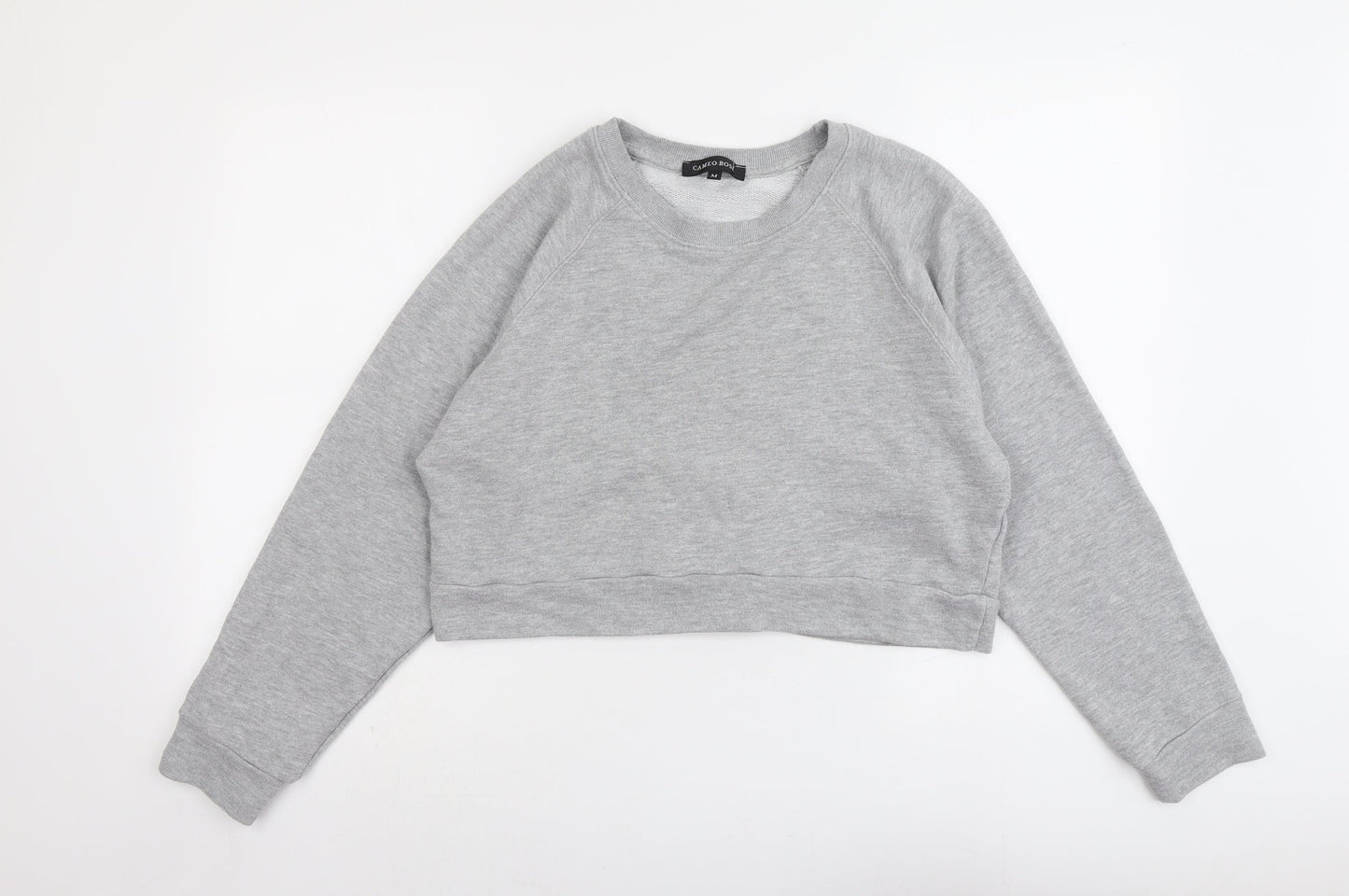Cameo Rose Womens Grey Cotton Pullover Sweatshirt Size M Pullover